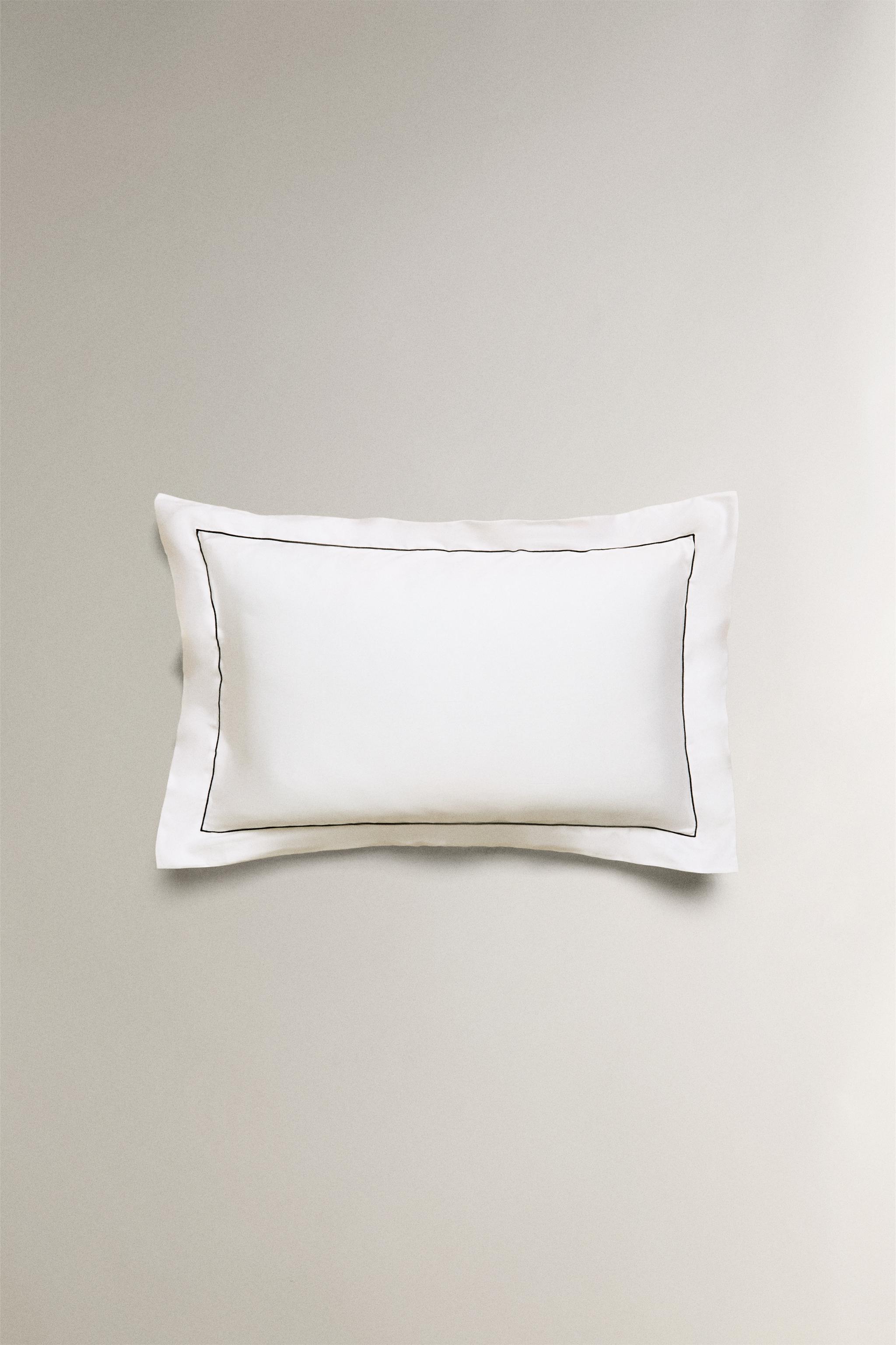SATEEN PILLOWCASE WITH TRIM
